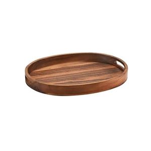 Plateau de service en bois avec bords surélevés, poignées robustes, idéal pour servir le petit-déjeuner, les collations et les boissons dans la cuisine ou la salle à manger. - Product Image 2