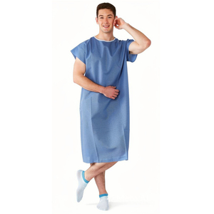 Bata Médica para Hombre, Tejida, Ecológica, de Poliéster, Manga Corta, Ropa de Trabajo para Hospital, Bata de Médico - Product Image 1