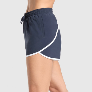 Shorts Deportivos para Mujer, Talla Grande, de Poliéster, Transpirables, con Cordón Elástico, Diseño de Parches, Suaves, para Correr y Hacer Ejercicio - Product Image 3