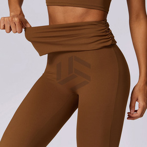 Hot Sell <b>Sunscreen</b> Dockers Yoga Leggings Custom Logo High Waisted Sports Running Training Gym Yoga Wide Leg Pants Women Trousers - Product Image 5