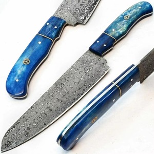 Couteau de chef artisanal en acier Damas, couteau de cuisine, manche en bois, fabricant OEM sur mesure, fournisseur en gros, Pakistan, couteaux de chef - Product Image 5