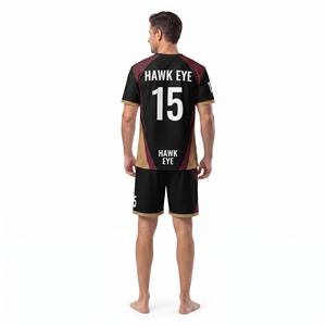 Conjunto de camiseta y pantalón corto de entrenamiento de fútbol personalizado para hombre, para adultos, 100% poliéster, ropa deportiva con diseño sublimado - Product Image 3