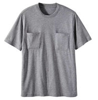 SMART SHINE ENTERPRISES T-shirt de chef pour homme en denim 100% coton de haute qualité, personnalisé, à séchage rapide, avec double poche et impression sérigraphiée