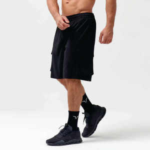 Pantalones Cortos Deportivos para Hombre, de Malla Transpirable, Casuales, para Gimnasio, Fitness y Culturismo - Product Image 1