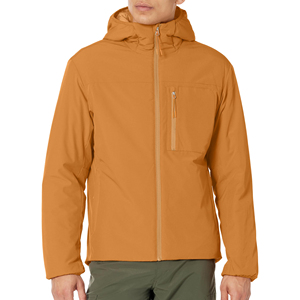 Veste coupe-vent unisexe à capuche slim en toile, motif patchwork, style urbain, coque avant en nylon/acrylique, pour l'hiver - Product Image 6