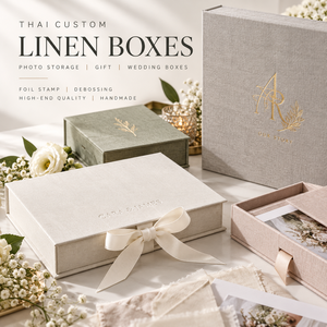 Cajas de Regalo de Lujo Personalizadas con Tapa Abatible, Hechas a Mano, Cubiertas de Tela, Embalaje Rígido para Invitaciones de Boda, Álbumes de Fotos y Joyas - Product Image 4