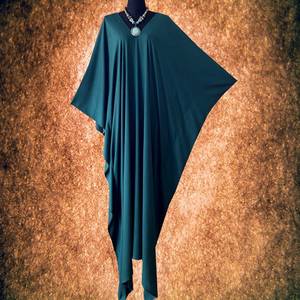 Robe kaftan ample en rayonne teinte à la main, grande taille, vêtements de détente pour femmes - Product Image 4