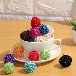 ลูกบอลของเล่นหวายแฮนด์เมดหลากสีสำหรับตกแต่งบ้าน,ลูกบอลตกแต่งต้นคริสต์มาสเป็นมิตรกับสิ่งแวดล้อมขายส่ง - Product Image 5