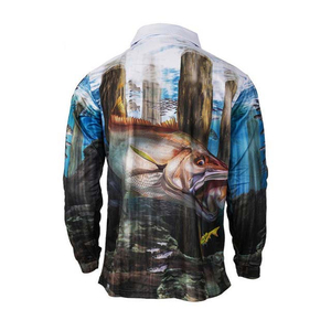 เสื้อโปโลตกปลาคุณภาพพรีเมียม ป้องกันรังสียูวี UPF 50+ ระบายอากาศได้ดี มีปก  แบบสั่งทำพิเศษด้วยเทคนิค Sublimation สำหรับตกปลาและกีฬา - Product Image 5