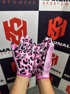 MARGINAL SPORTSWEAR Full Finger <b>Gloves</b> Pink Leopard Print Non-Slip Outdoor Women's Polyester <b>Gloves</b> All Seasons Football <b>Gloves</b> - Product Image 4
