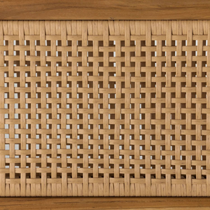 Silla de diseño moderno y minimalista en oferta, ideal para interiores o exteriores, con detalles de ratán de calidad. - Product Image 4