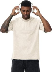 Camiseta de Algodón Extra Grande Personalizada para Hombre, Estilo Casual y Relajado, Cuello Redondo, Lisa, Suave, Transpirable, de Secado Rápido, Ecológica, 220g - Product Image 3