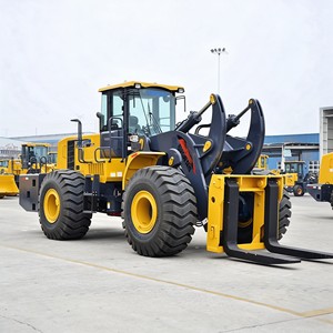 Cargadora de Ruedas Delantera Diésel Grande LW600KV-T25 con Accesorio de Horquilla, PLC y Bomba para Carga/Descarga de Bloques en Almacenes de Piedra - Product Image 4
