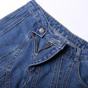 Jeans Ajustados de Cintura Media para Mujer, Estilo Recto, Mezclilla de Alta Calidad, Corte Regular, Casual, Sólido, Secado Rápido, 100% Algodón - Product Image 4