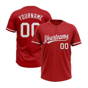 T-shirts pour hommes à manches courtes, légers, imprimés, à deux boutons, de haute qualité, avec logo personnalisé, maillot de baseball/softball respirant et à séchage rapide - Product Image 1