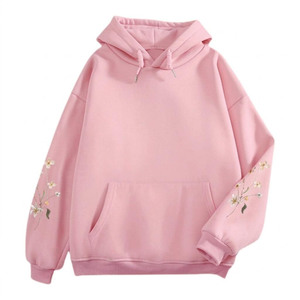 Sudadera con Capucha para Mujer, 2026, Nueva, de Alta Calidad, 100% Algodón, Gruesa, con Bordado, Manga Larga, Cordón Ajustable, Talla Grande - Product Image 4