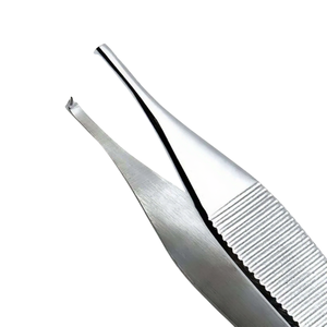 Pinzas de microcirugía Adson de 4.75 pulgadas, 12 dientes, punta fina, rectas, de acero inoxidable, manuales, autoclavables, reutilizables, para cirugía plástica - Product Image 3
