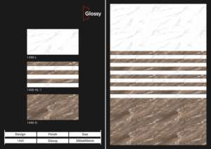 Elegantes Losetas de Porcelana Brillante de 30X60CM, Solución de Gran Formato para Interiores Arquitectónicos Modernos que Requieren una Brillo Reflectante Intenso - Product Image 4