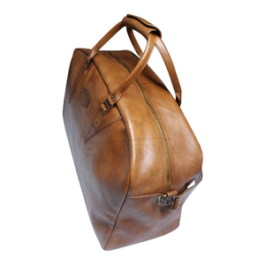 Brown Leather Duffel <b>Bags</b> High Quality Weekender Durable Overnight Luggage Wholesale Cowhide <b>Travel</b> <b>Bags</b> - Product Image 3