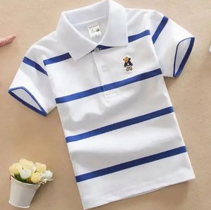 Camisetas de Algodón Tejido Casual para Niños, Uniformes Escolares, Cuello Redondo, Manga Corta, Venta al Por Mayor - Product Image 2