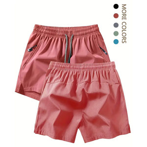 Pantalones Cortos Casuales de Verano para Hombre, Cintura Elástica, Tela Transpirable, Cómodos para Caminar al Aire Libre, Uso Diario - Product Image 3