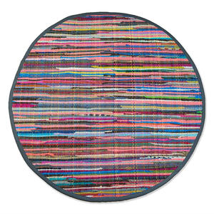 Hermosa alfombra Chindi tejida a mano de algodón trenzado, alfombra hecha a mano India rectangular de alta calidad, Alfombra tejida a mano, reciclaje Multi Chindi - Product Image 1