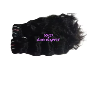 100% extensions de cheveux indiens vierges noirs naturels de haute qualité 12 \ "cheveux de tressage ondulés de temple - Product Image 4