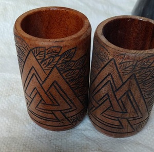 แก้วน้ำไม้ทำมือคุณภาพพรีเมียม HA HANDICRAFT แก้วไม้ธรรมชาติรักษ์โลก ใช้ซ้ำได้ เหมาะสำหรับเครื่องดื่ม ใช้ในบ้าน - Product Image 1