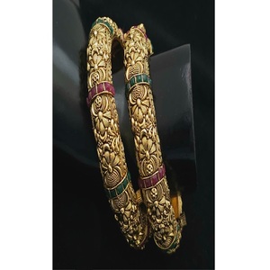 Stylish Best Quality Brass Gold Plated Moissanite Kundan Designer Fashion Openable <b>Bangle</b> <b>Bracelets</b> for Wedding - Product Image 2