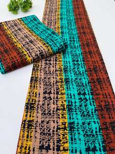 Tela Africana Premium Multicolor con Estampado de Cera, 100% Algodón, para Confección de Ropa y Costura, Mercado de Mozambique - Product Image 6