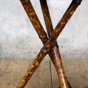 Handcrafted Bamboo Tripod Side <b>Table</b> | Natural Wood Accent <b>Table</b> Wholesale - Product Image 2
