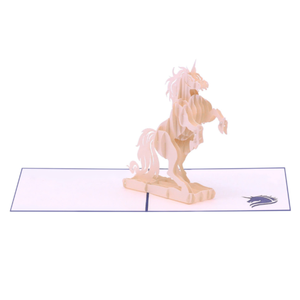 Carte pop-up 3D, thème licorne, carte de vœux 3D faite à la main avec enveloppe, carte pop-up pour occasions spéciales, artisanat en papier - Product Image 2