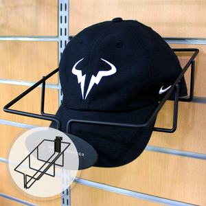 Organisateur de casquettes de baseball en métal de haute qualité, support de rangement pour mur à lattes avec logo personnalisé et montage facile pour l'affichage en magasin - Product Image 1