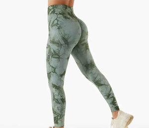Leggings Deportivos de Yoga para Mujer, Cintura Alta, con Cordón Ajustable, Color Sólido, Ecológicos, hasta la Rodilla, con Efecto Push-Up y Scrunch Butt, Nueva Llegada - Product Image 1