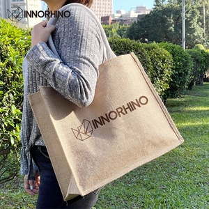 Tùy chỉnh nhiệm vụ nặng đay Tote túi với logo | sinh thái tái sử dụng hàng tạp hóa & Quà Tặng túi nhà sản xuất innorhino - Product Image 5