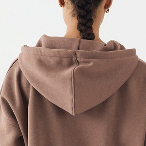 Sudadera con capucha corta con cremallera para mujer, ajuste relajado, estilo casual 2026 / Sudadera con capucha corta con cremallera para mujer, ligera, estilo casual urbano - Product Image 5