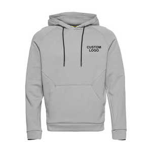 Sweat-shirt à capuche personnalisé pour homme, coupe classique, couleur unie, polyester, tissu molletonné français, vêtement décontracté d'automne avec poche, respirant - Product Image 5