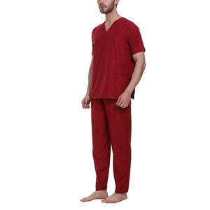 Medical <b>Scrub</b> <b>Sets</b> for Men High Quality Cotton Polyester Hospital Uniform OEM Customizable Best Selling - Product Image 2