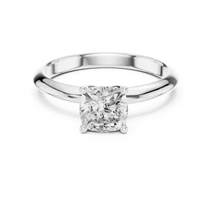 Anillo Solitario de Diamante Cultivado en Laboratorio con Corte Cojín de 1ct, Engaste de Garra Aplastada con Borde de Cuchilla, Oro Sólido de 18K, Certificado IGI, Para Uso Diario y Fiestas - Product Image 4