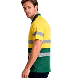 Chaleco de Seguridad Reflectante de Alta Visibilidad HAMID HAROON PRO WEAR, Malla Fluorescente de Poliéster, Unisex, Ropa de Trabajo con Impresión por Sublimación - Product Image 4
