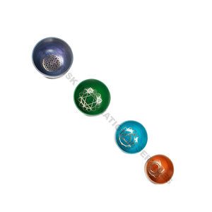 Bộ 7 Bát Hát Tây Tạng Luân Xa Bát Hát Chữa Lành Thiền Phật Giáo Yoga Màu Đỏ Xanh Lam Xanh Tím - Product Image 3