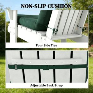 Juego de 2 Cojines para Silla de Exterior Verde Oscuro, Incluye Cojín para Respaldo de Silla de Terraza, para Espacios Exteriores - Product Image 4