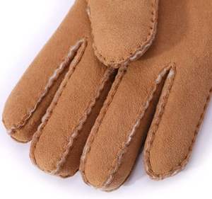 Gants d'hiver en cuir pleine fleur pour homme en peau de daim de qualité supérieure, avec logo personnalisé, super doux et chauds, 160g, non doublés, toutes saisons, gants habillés - Product Image 4