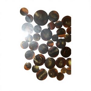 Botones de cuerno en forma de cuentas planas de 4 agujeros, personalizados con marca, los más vendidos, de mezcla de búfalo marrón, naturales, ecológicos, para mezclilla B.S. - Product Image 4