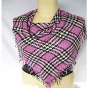 Écharpe de cou jacquard tricotée à carreaux, design carré personnalisé pour l'été, écologique, douce, légère, châle de mode - Product Image 2