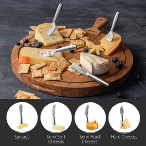 Set di 4 Coltelli per Formaggio Copenhagen in Acciaio Inox, Lavabili in Lavastoviglie e Antiaderenti per Tutti i Tipi di Formaggio, Essenziale in Cucina - Product Image 3