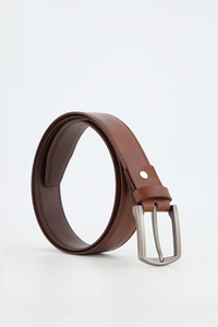 Ceinture en cuir de vachette réglable pour homme RAHRAJ ENTERPRISES, ceinture en cuir véritable à 100 % pour homme, boucle en métal simple, décontractée - Product Image 3