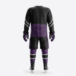 Ensemble d'uniformes de hockey sur glace sublimés, maillot d'équipe personnalisé, pantalon assorti, vêtements de sport durables et respirants pour l'entraînement et les matchs - Product Image 2