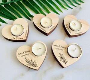 Portavelas de madera de moda para el hogar, bodas, eventos, regalos, vela personalizada en forma de tazón para uso en mesa y aromaterapia - Product Image 3