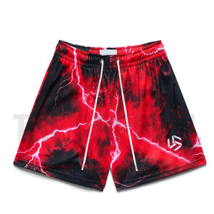 กางเกงขาสั้นตาข่ายแบบแห้งเร็ว สตรีทแวร์ ดีไซน์ล่าสุด โลโก้สั่งทำได้ สำหรับฤดูร้อน สไตล์ฮิปฮอป ยูนิเซ็กส์ สำหรับผู้ชาย - Product Image 4